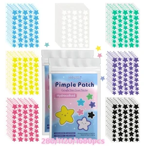 280/1120/1680pcs Seven-Color Star Pimple Patches